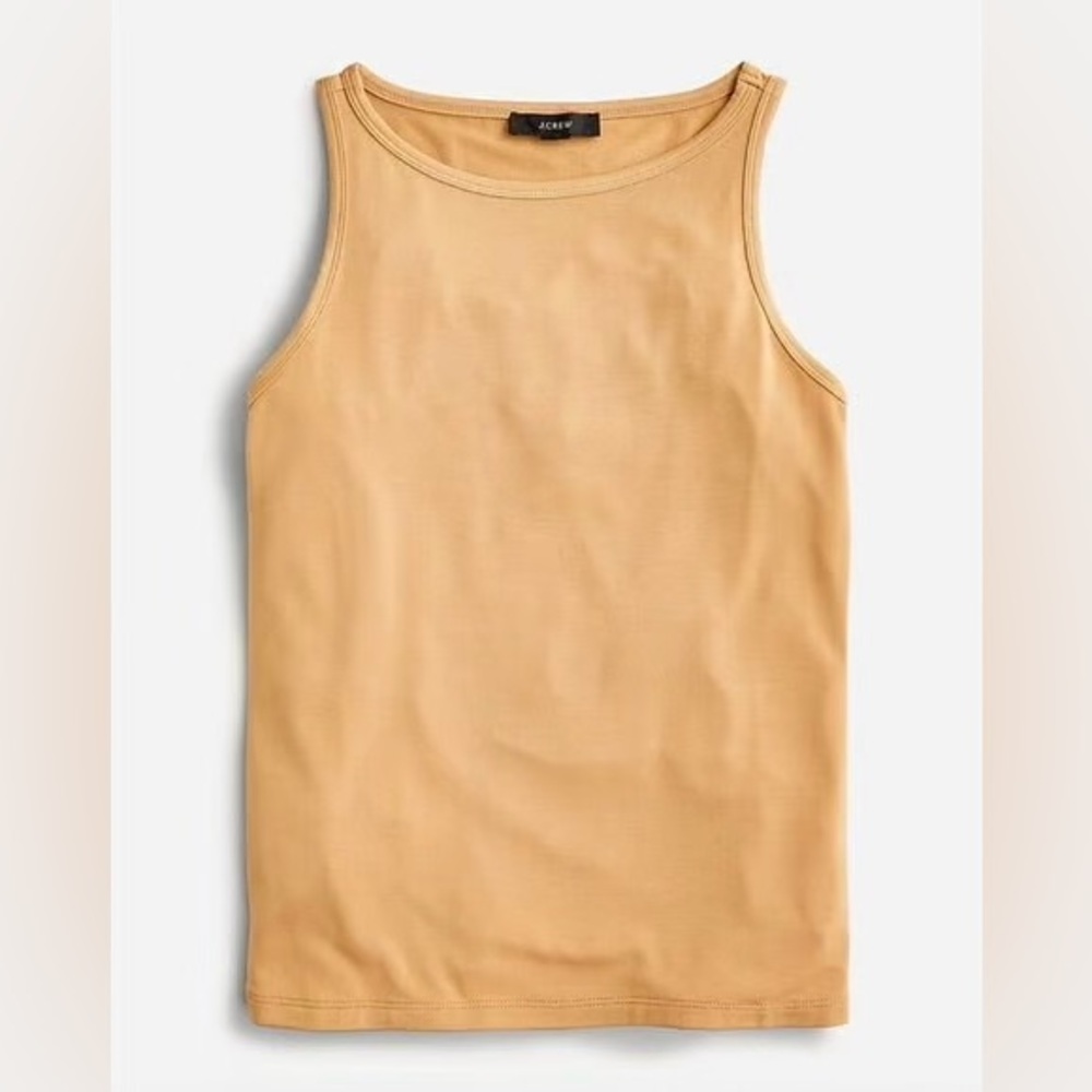 J. Crew FormKnit Suiting Shell Tank Top in Light Caramel